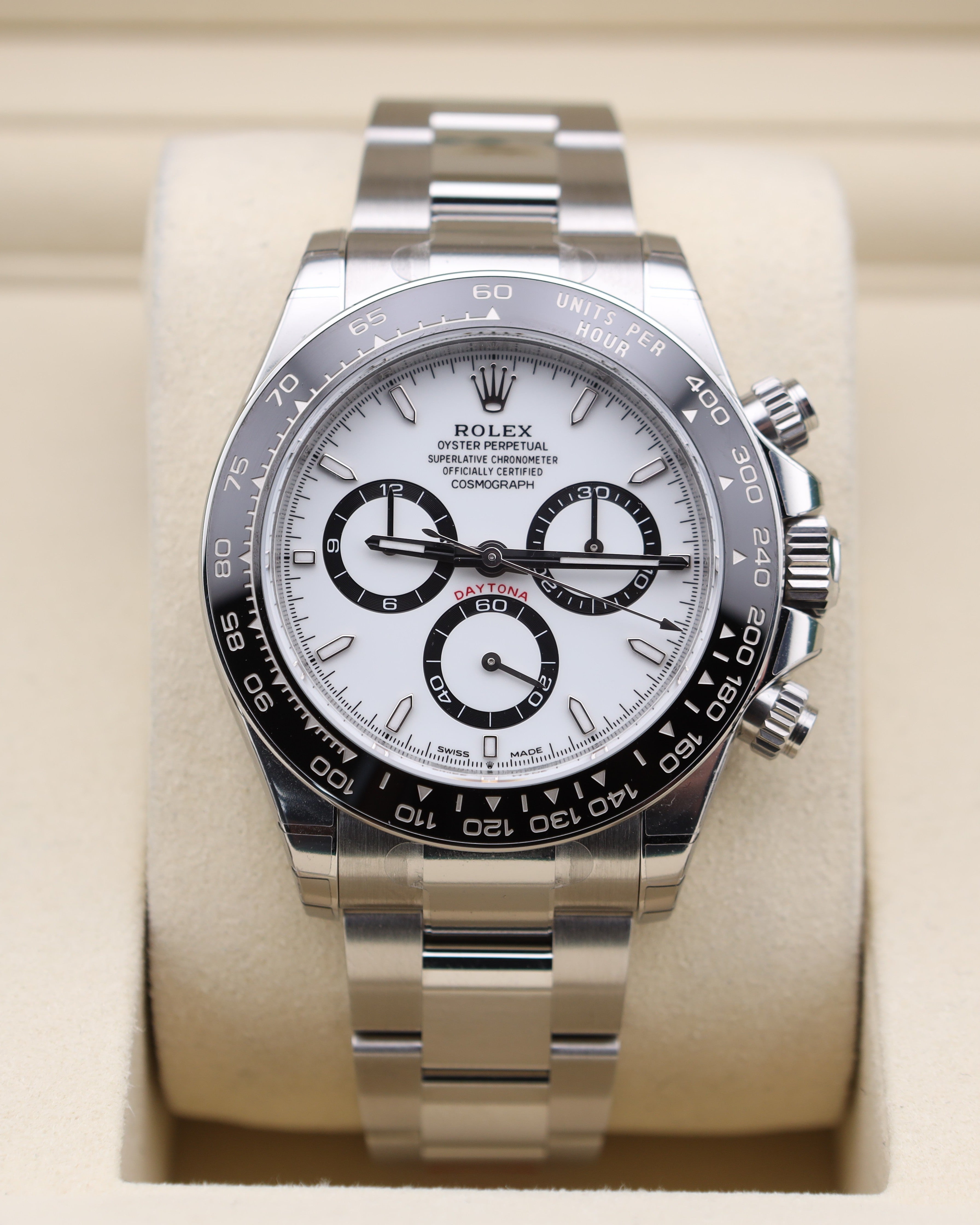 Rolex Daytona Panda White Dial 126500LN Factory Stickers 2025