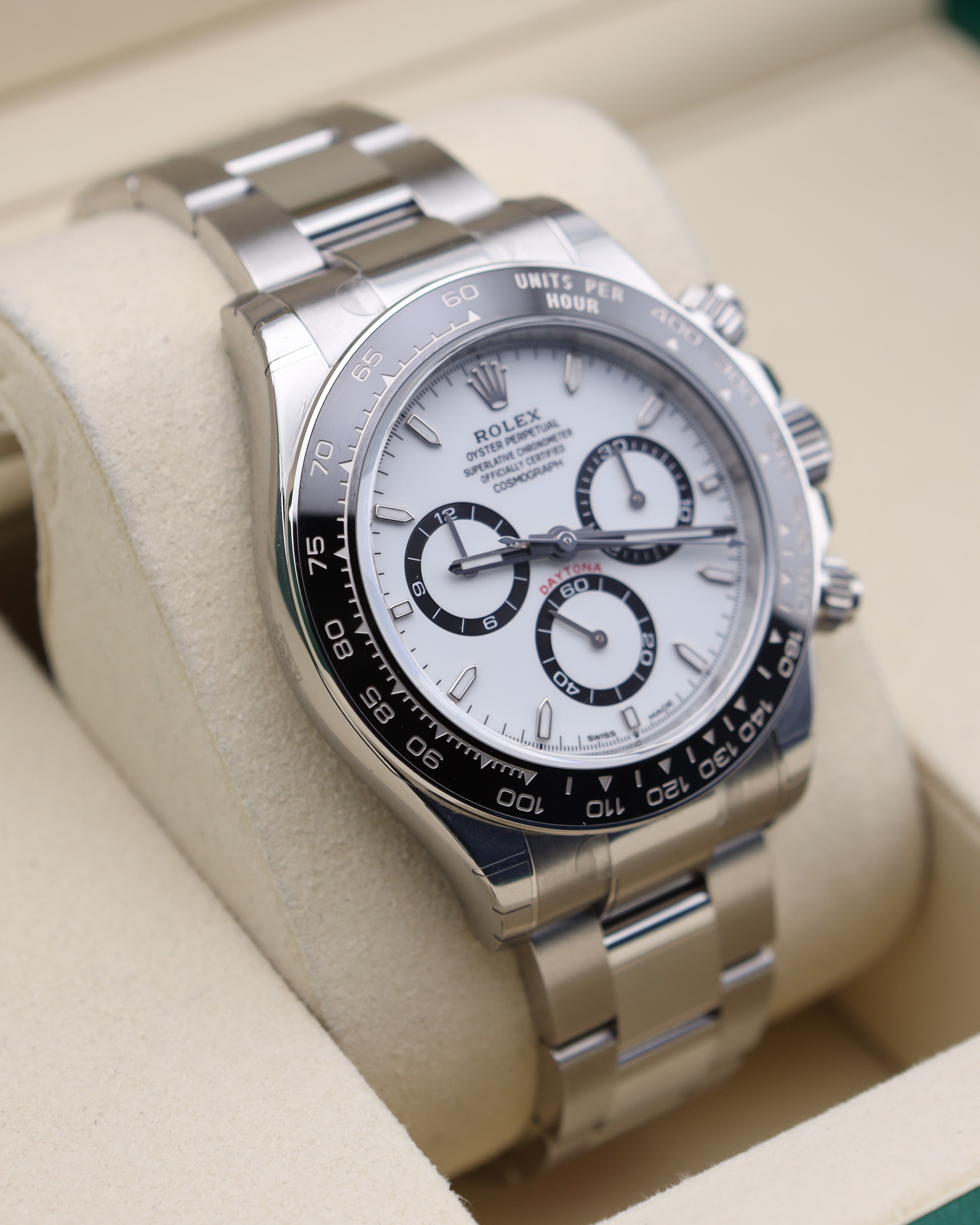 Rolex Daytona Panda White Dial 126500LN Factory Stickers 2025