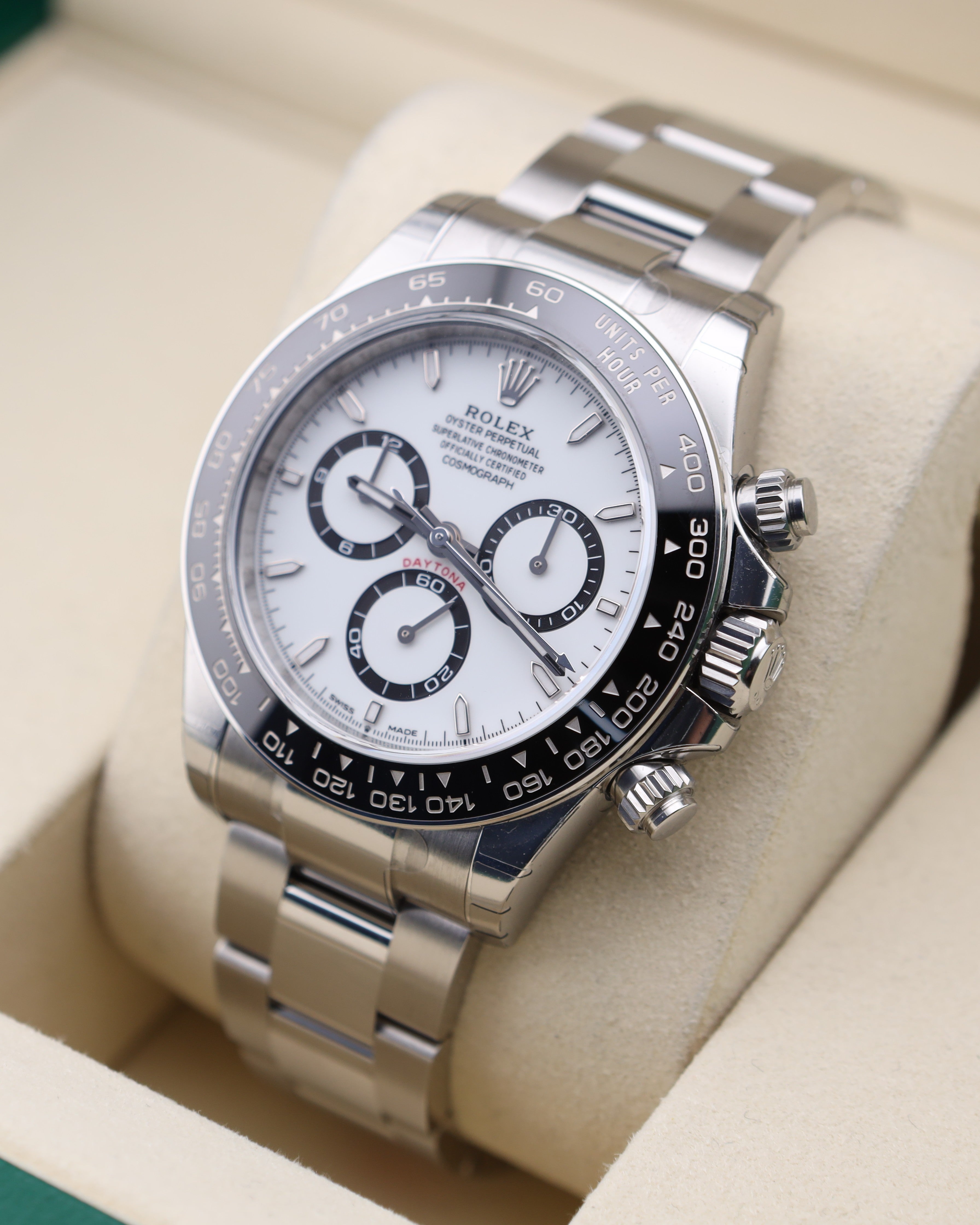 Rolex Daytona Panda White Dial 126500LN Factory Stickers 2025