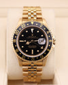 Rolex GMT-Master Black Nipple Dial 18k Yellow Gold Jubilee 16758 Vintage 40mm