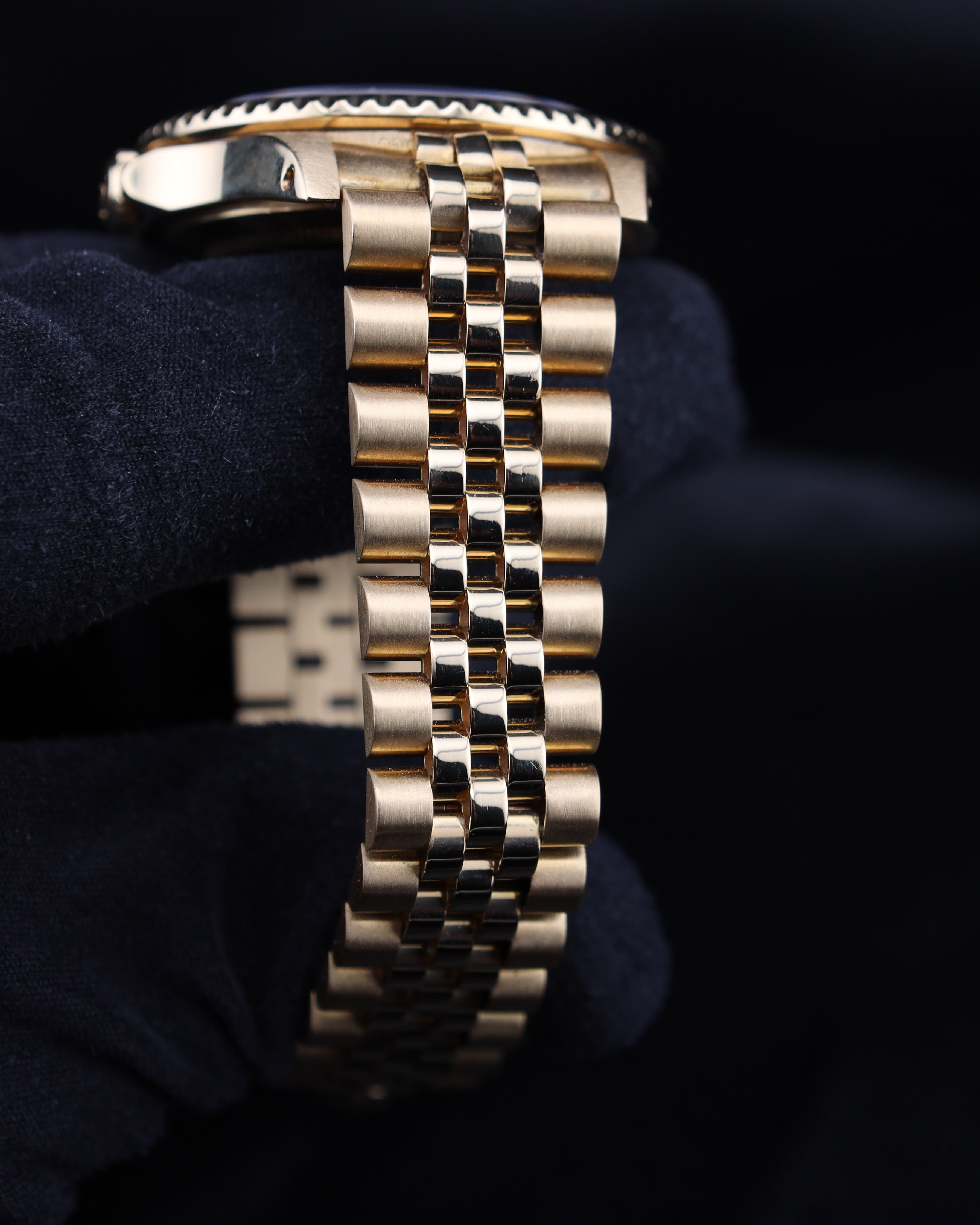 Rolex GMT-Master Black Nipple Dial 18k Yellow Gold Jubilee 16758 Vintage 40mm