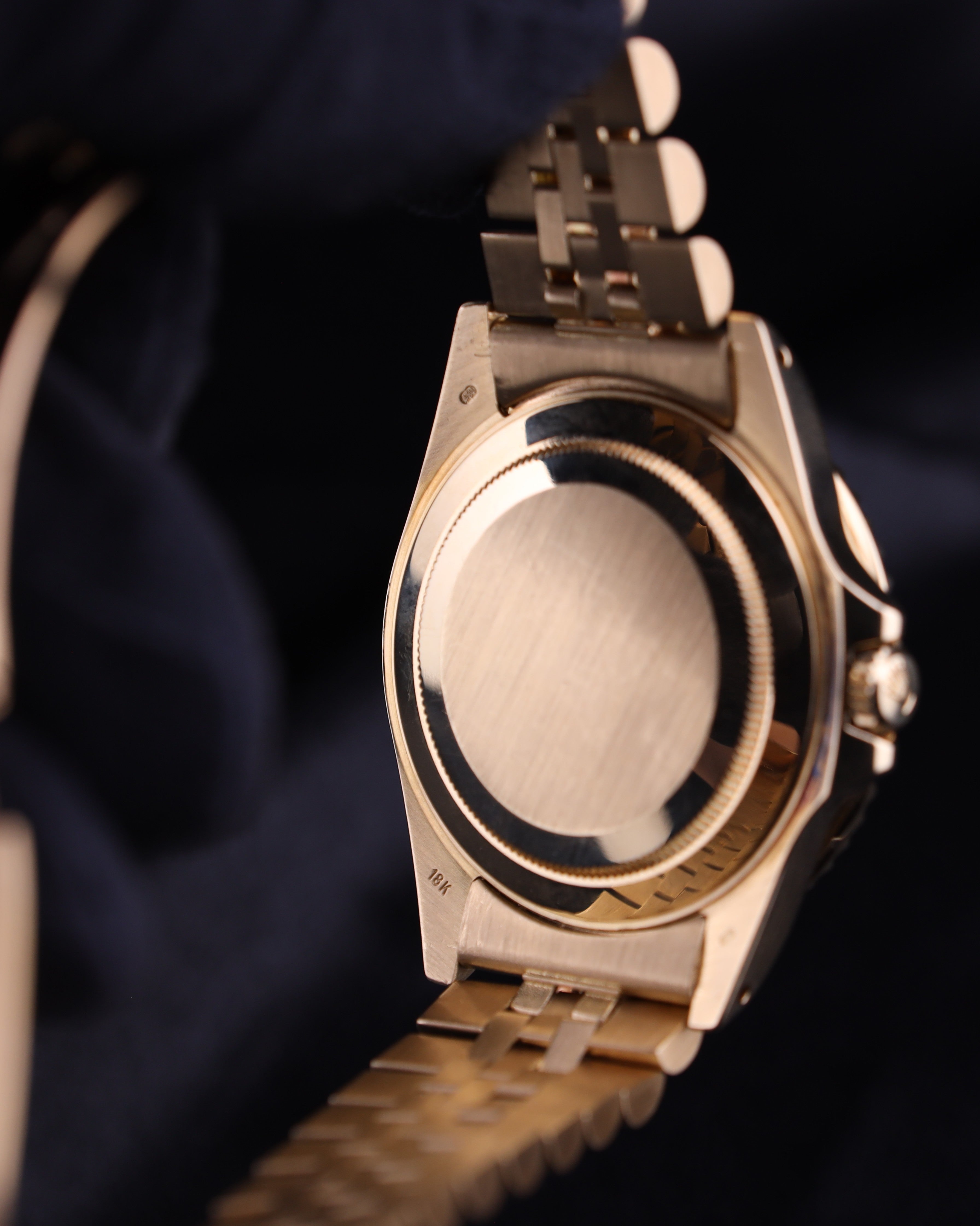 Rolex GMT-Master Black Nipple Dial 18k Yellow Gold Jubilee 16758 Vintage 40mm