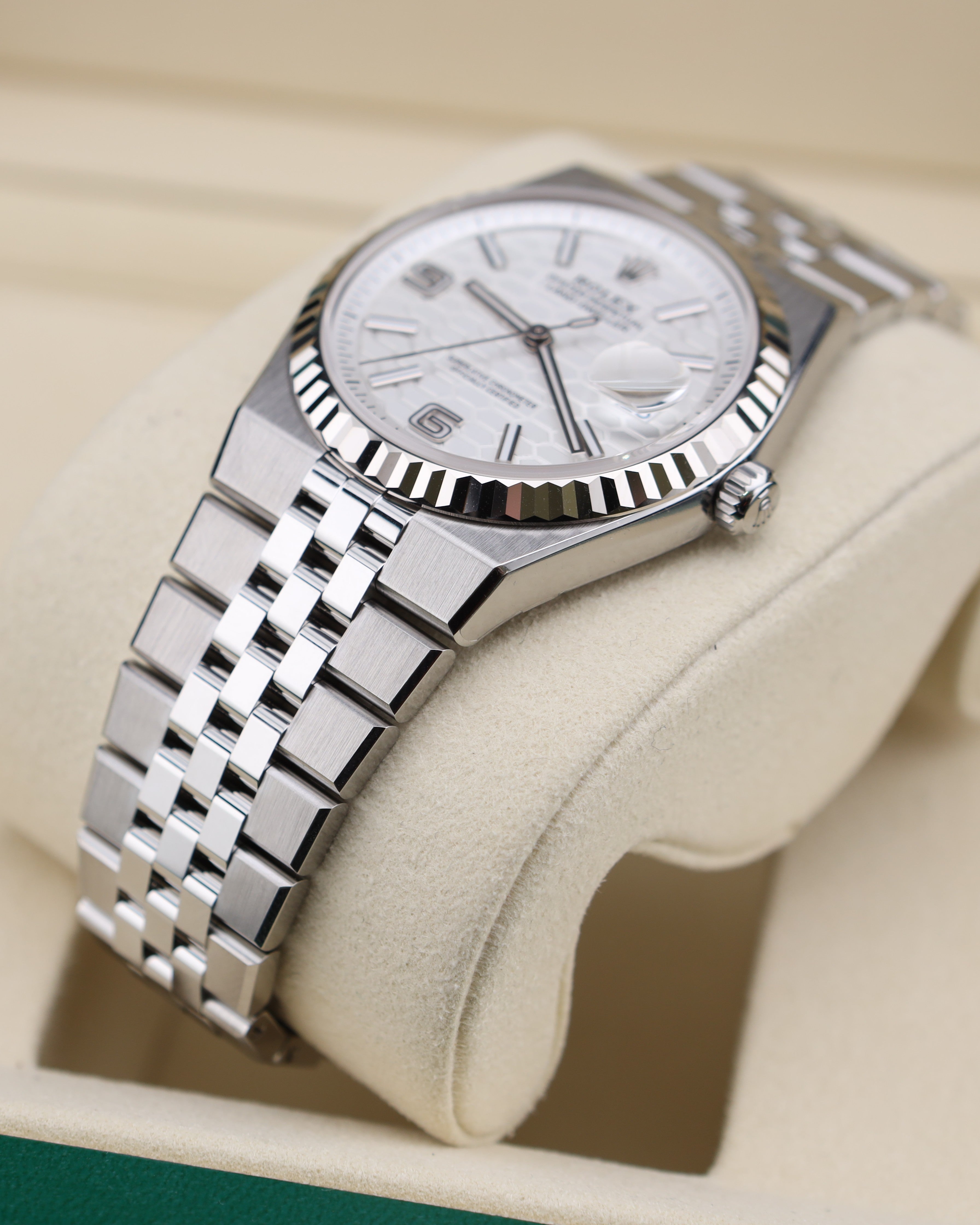 Rolex Land-Dweller 36 White Dial Steel 127234 December 2025 Factory Stickers