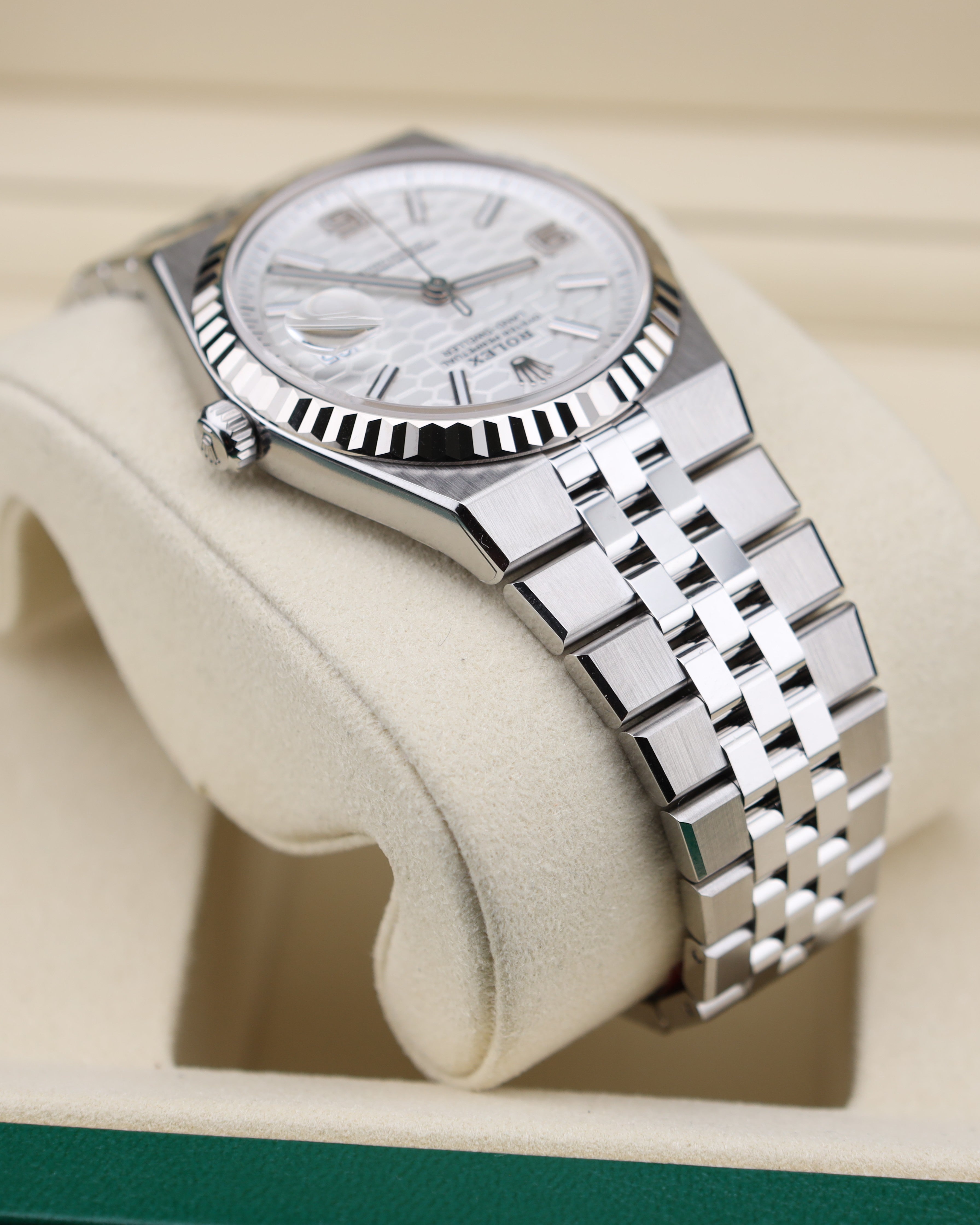 Rolex Land-Dweller 36 White Dial Steel 127234 December 2025 Factory Stickers