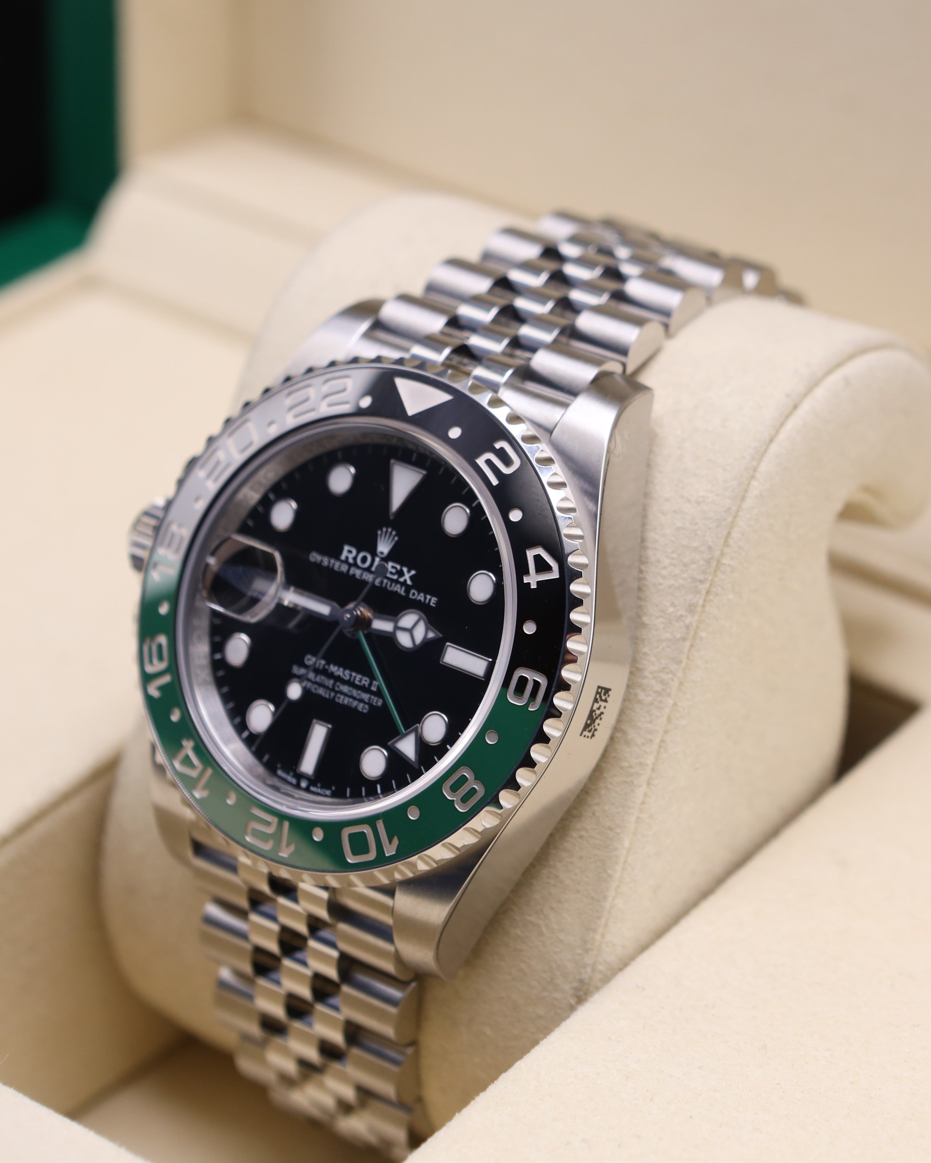 Rolex GMT-Master II Sprite Jubilee 126720VTNR Lefty Green Factory Stickers