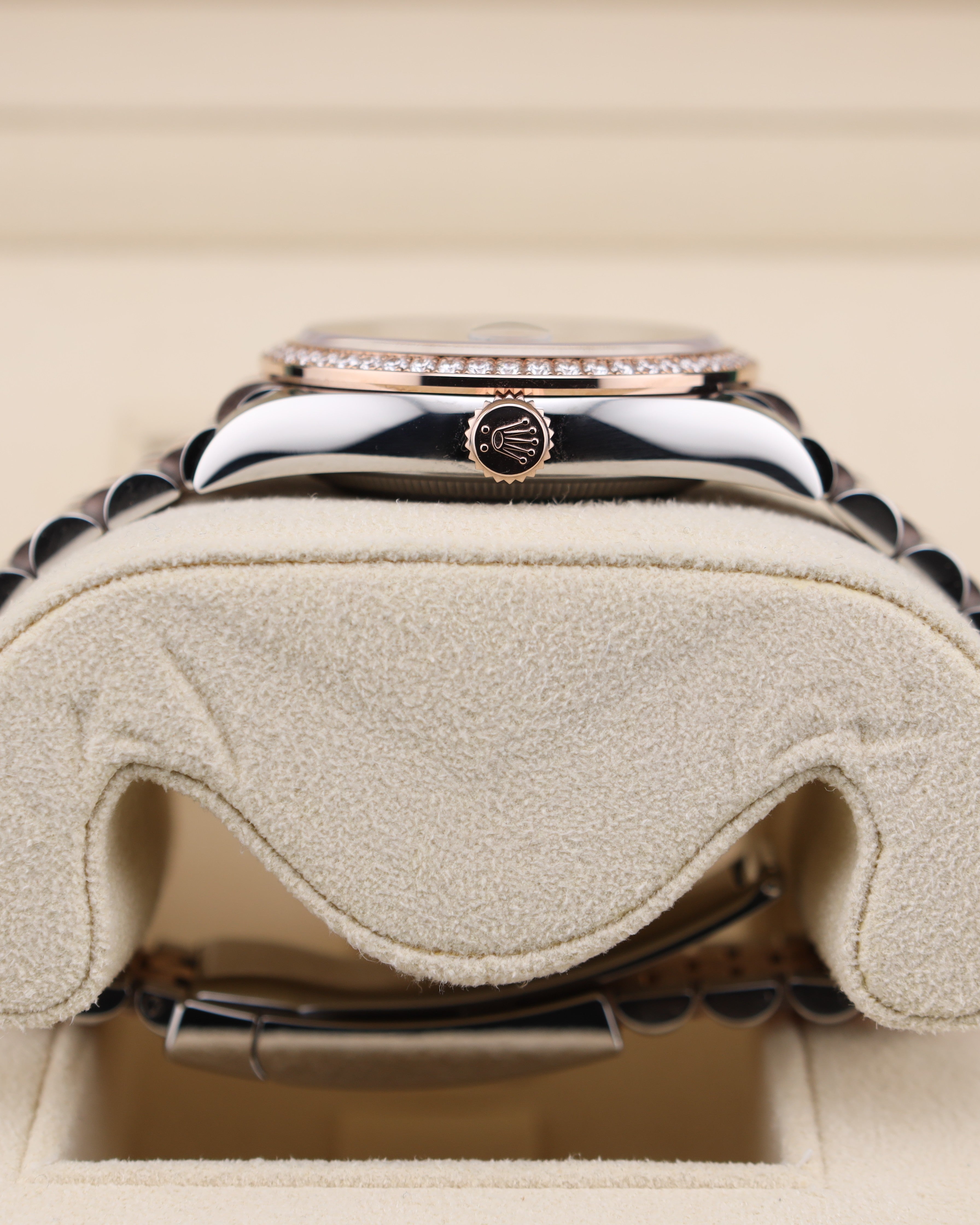 Rolex Datejust 36mm MOP Diamond Dial Two Tone Rose Gold on Jubilee 126281RBR Mother of Pearl