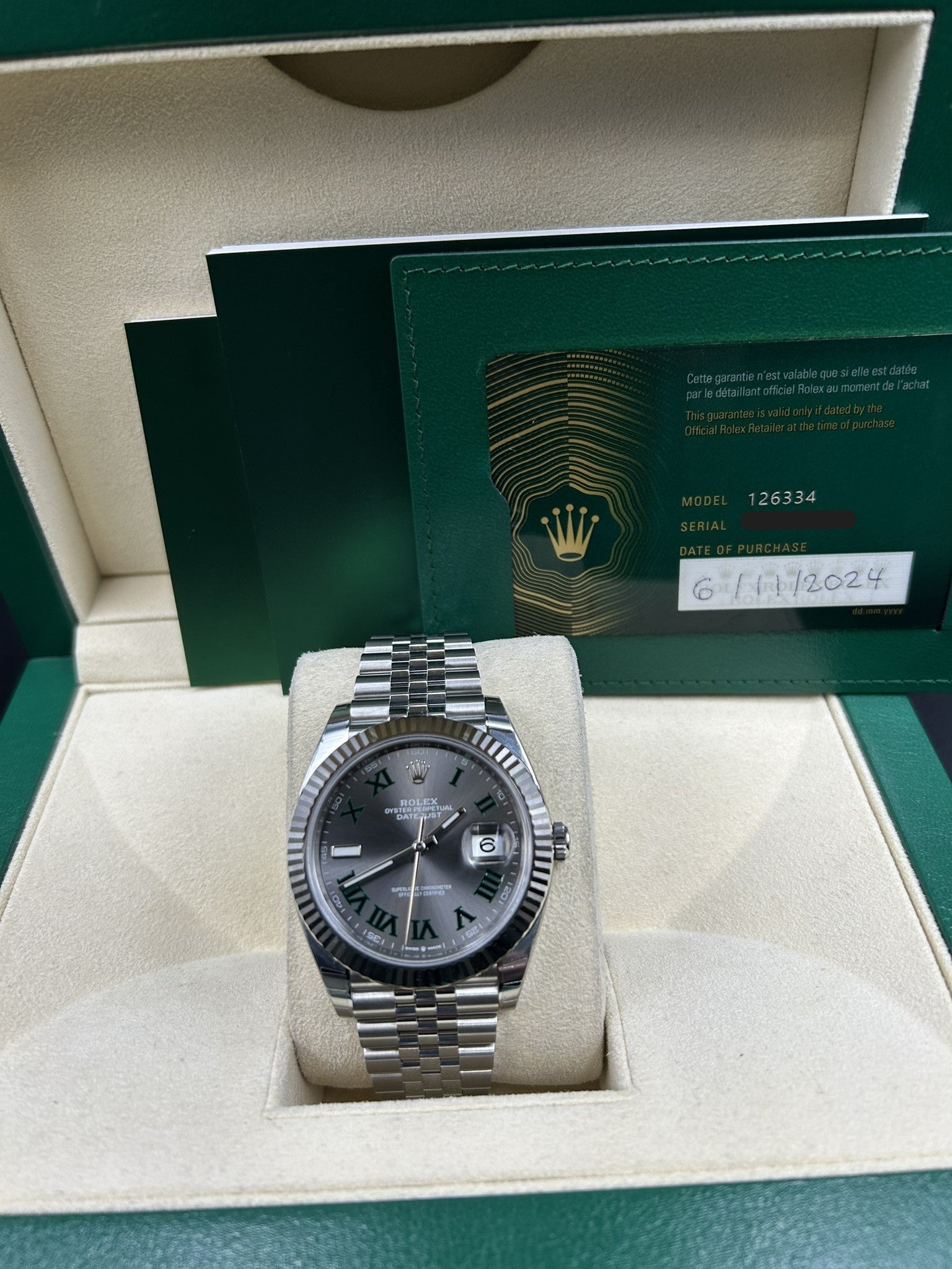 Rolex Datejust 41 Wimbledon 126334 Jubilee