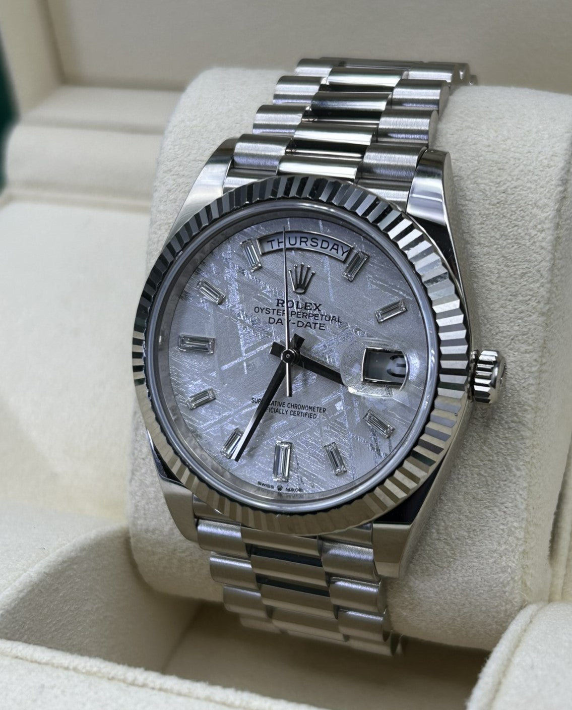 Rolex Day-Date 40 Meteorite Baguette Dial 228239