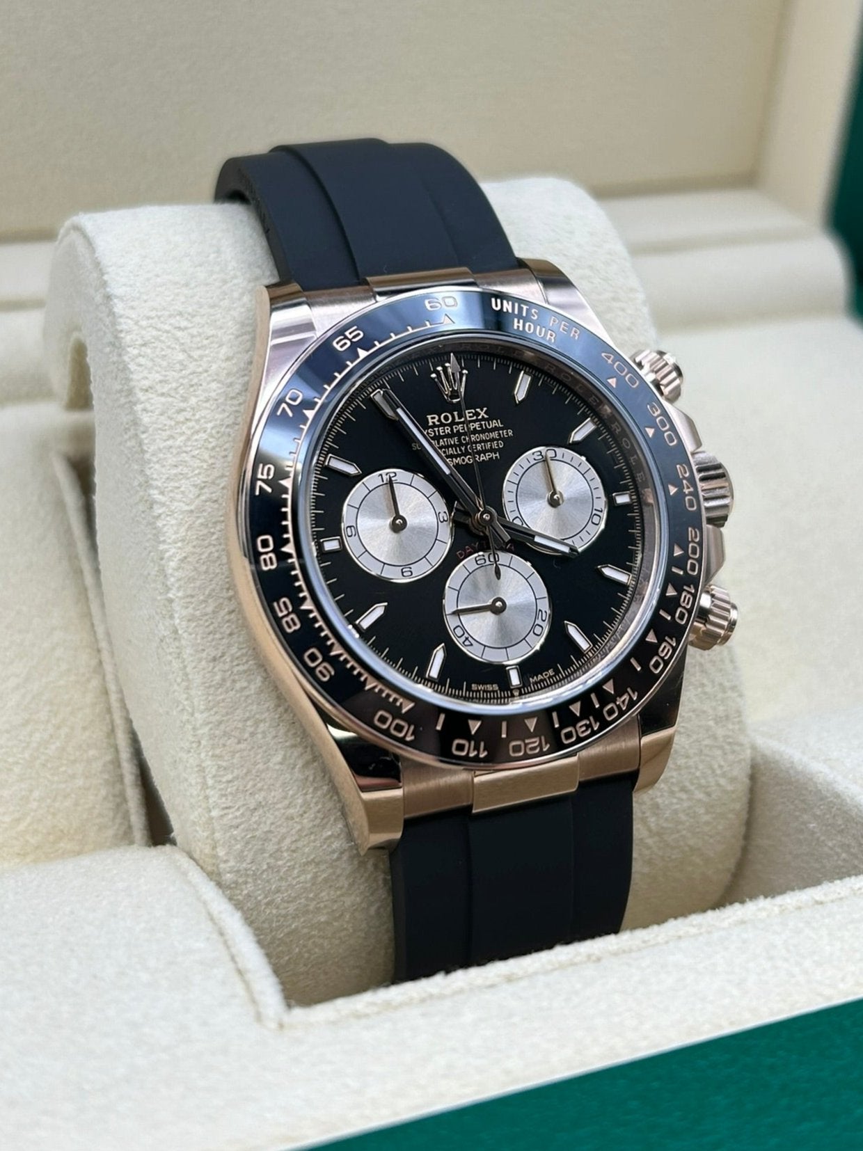 Rolex Daytona Black Dial Rose Gold 126515LN Oysterflex – MVP