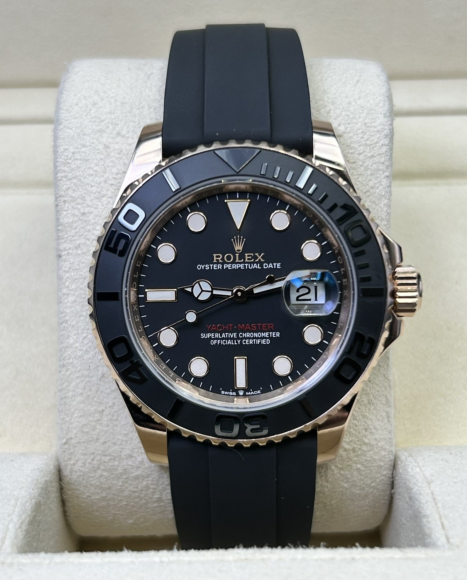 Rolex Yacht-Master 40 Rose Gold 126655 Oysterflex