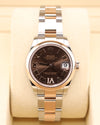 Rolex Datejust 31 Chocolate Roman Diamond Dial Smooth Bezel Oyster 278241