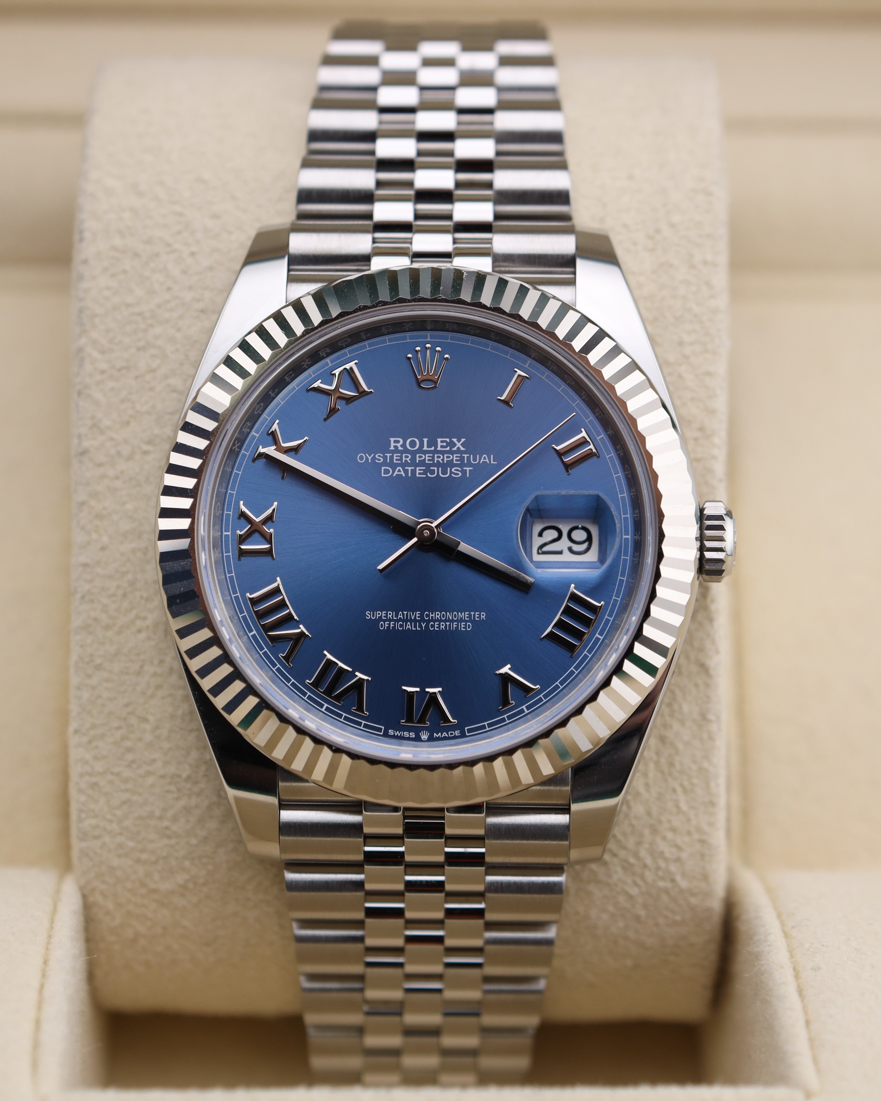 Rolex Datejust 41 Blue Roman Dial on Jubilee 126334