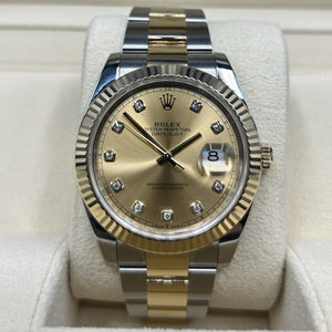 Rolex Datejust 41 Diamond Champagne Dial 126333