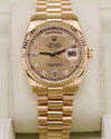 Rolex Day-Date 36mm President Champagne Diamond Dial 18K Yellow Gold 118238