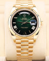 Rolex Day-Date 40 Green Ombre President Yellow Gold 228238