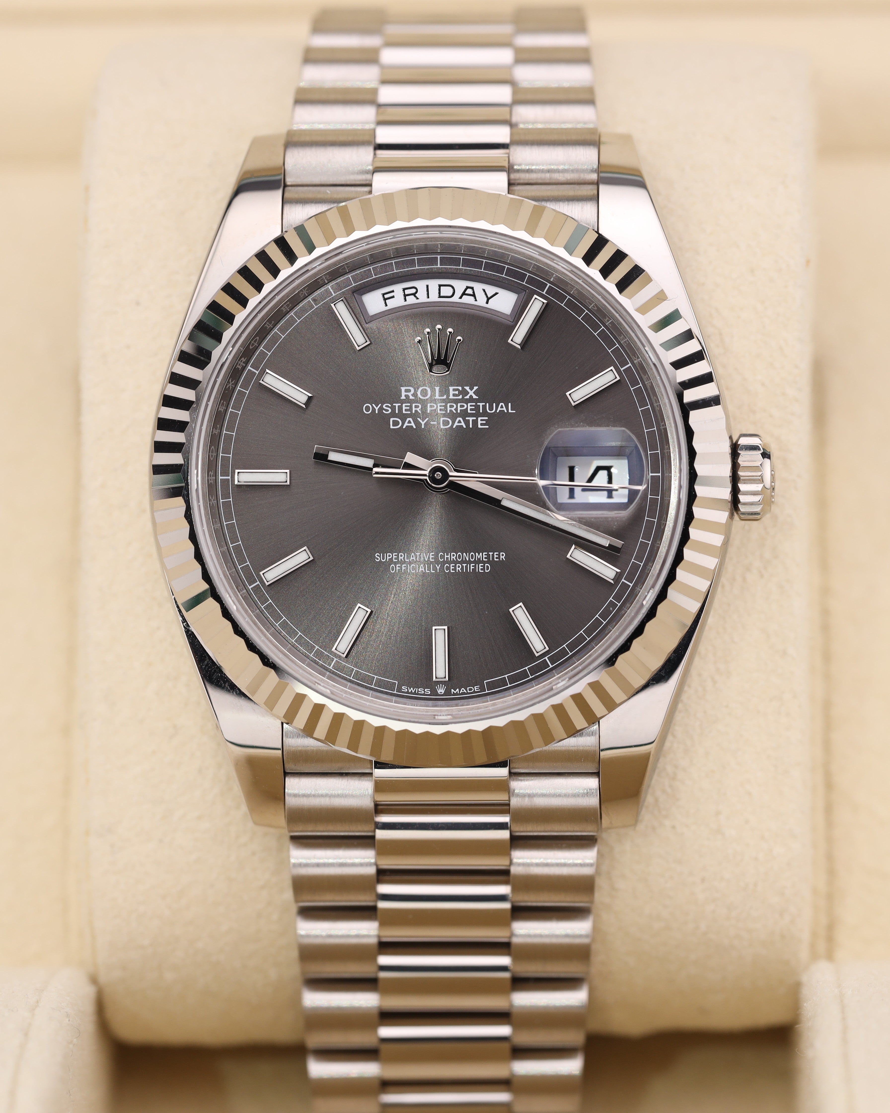 Rolex Day-Date 40 Rhodium Dial 228239