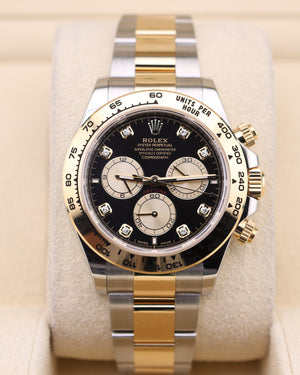 Rolex Daytona Black Diamond Dial Two Tone 126503