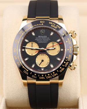 Rolex Daytona Paul Newman Yellow Gold Black Dial 116518LN Oysterflex
