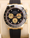 Rolex Daytona Paul Newman Yellow Gold Black Dial Red Hand 116518LN Oysterflex