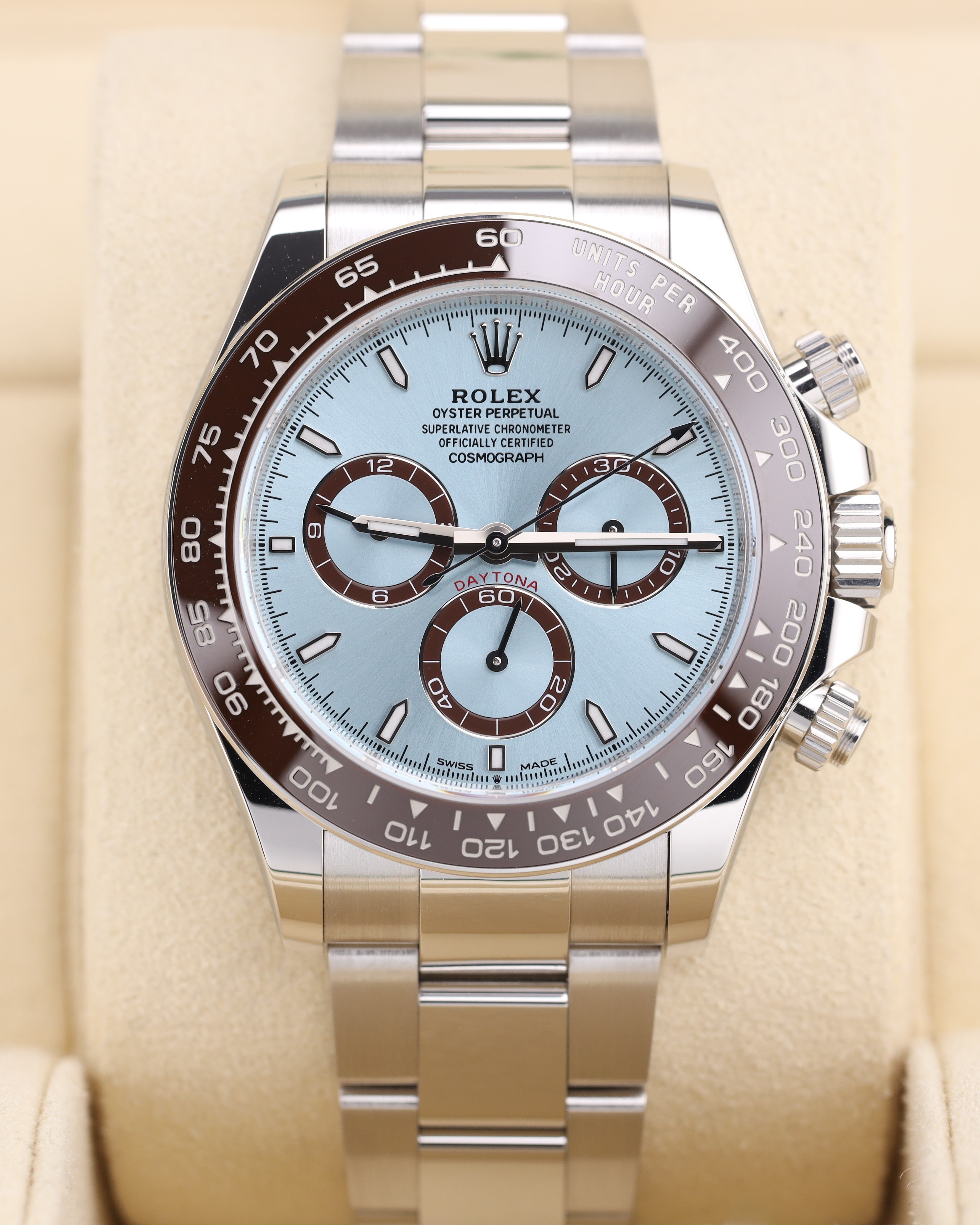 Rolex Daytona Platinum Ice Blue Dial Platona 126506