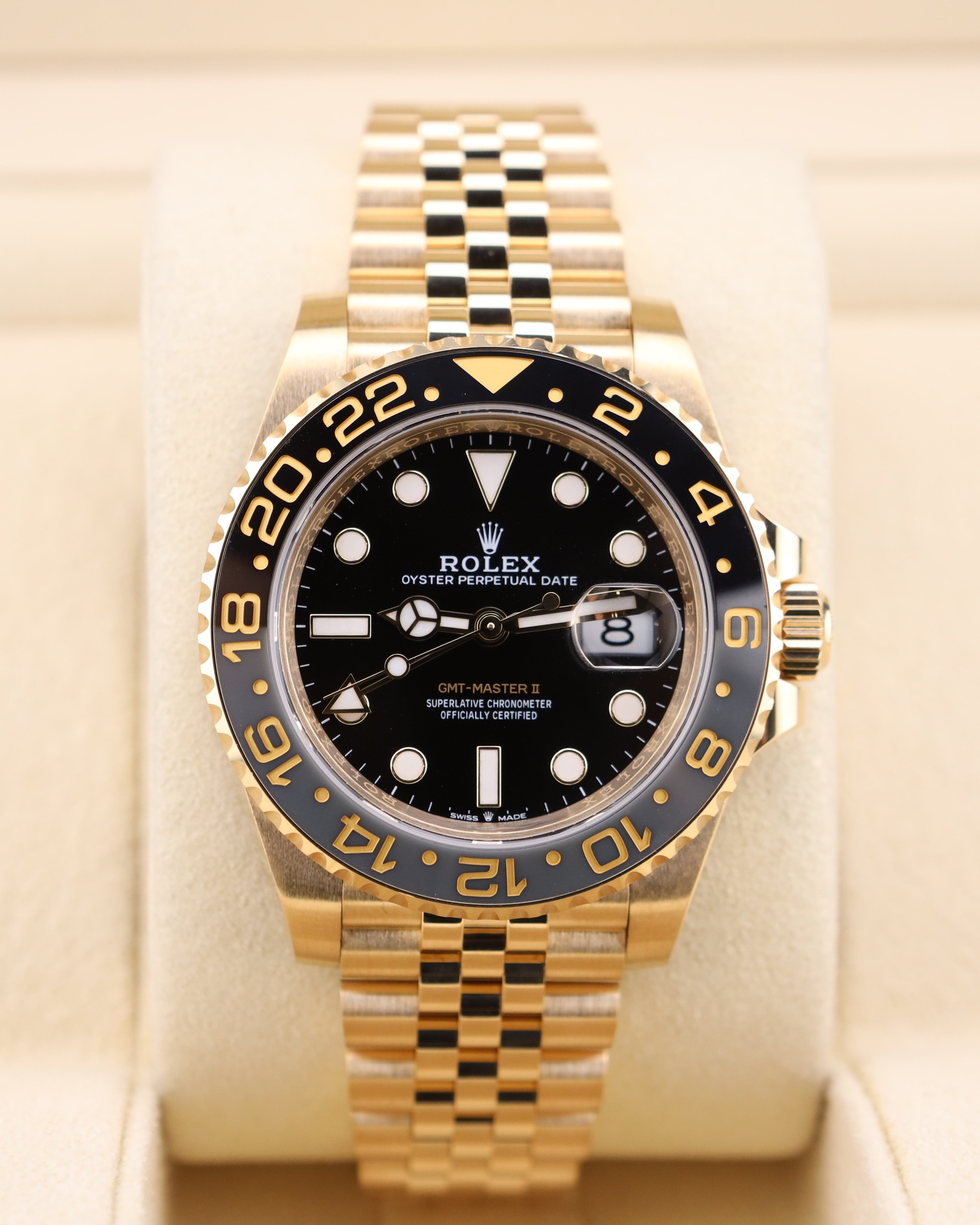 Rolex GMT-Master II Black Dial 18K Gold Jubilee 126718GRNR