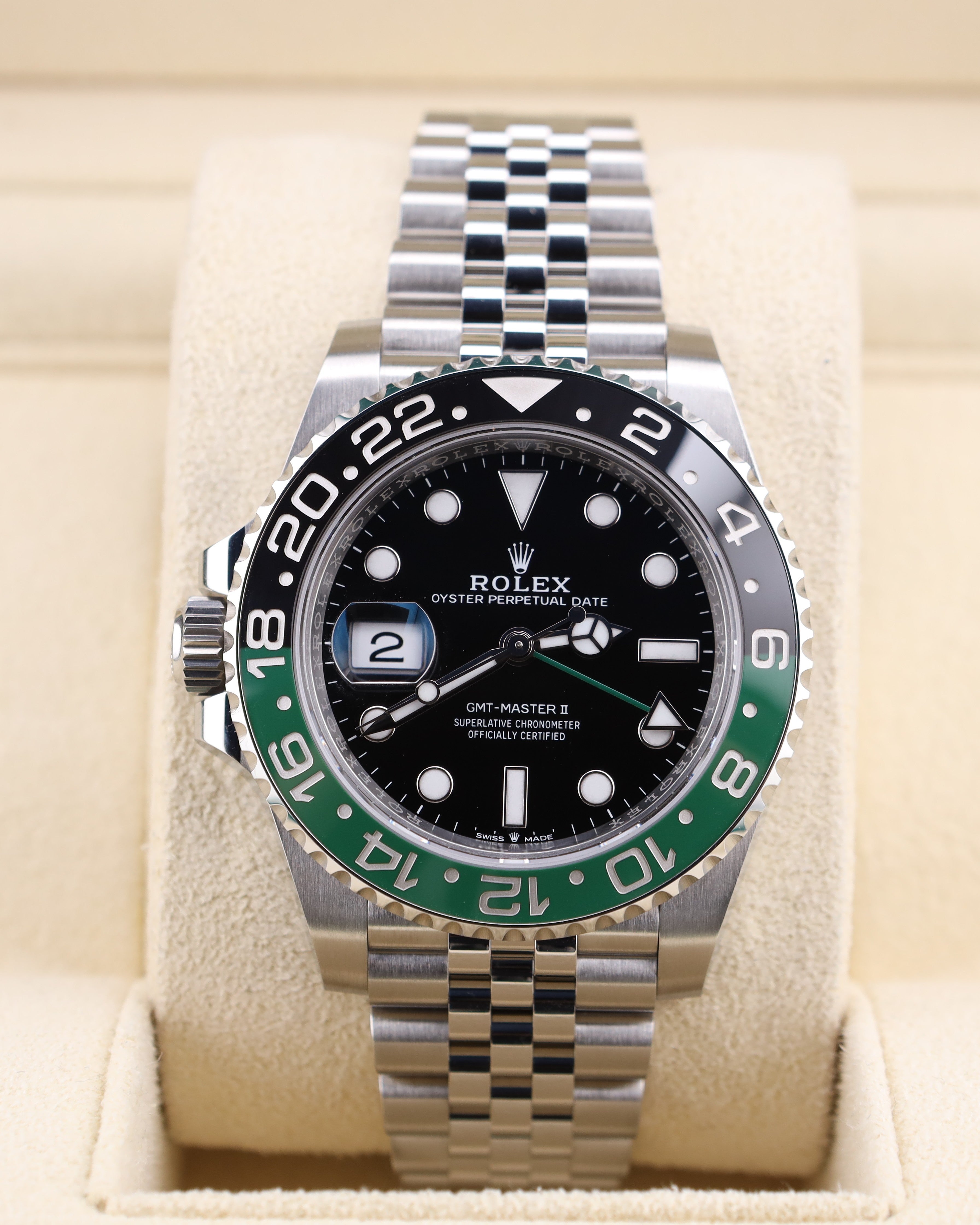 Rolex GMT-Master II Sprite Jubilee 126720VTNR Lefty Green