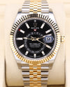 Rolex Sky-Dweller 2026 Factory Stickers Black Dial Two Tone Jubilee Fluted Bezel 336933 July 2026 Full Set
