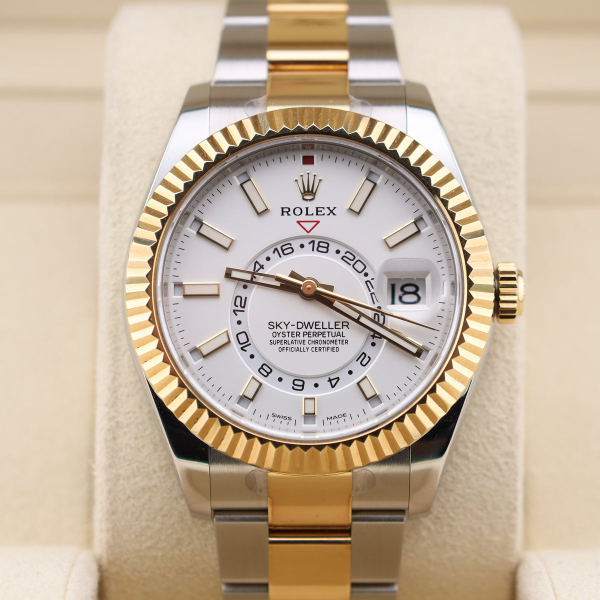 Rolex Sky-Dweller White Dial on Oyster Two Tone 326933 – MVP 