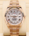 Rolex Sky Dweller Pink Roman Sun dust Dial 326935