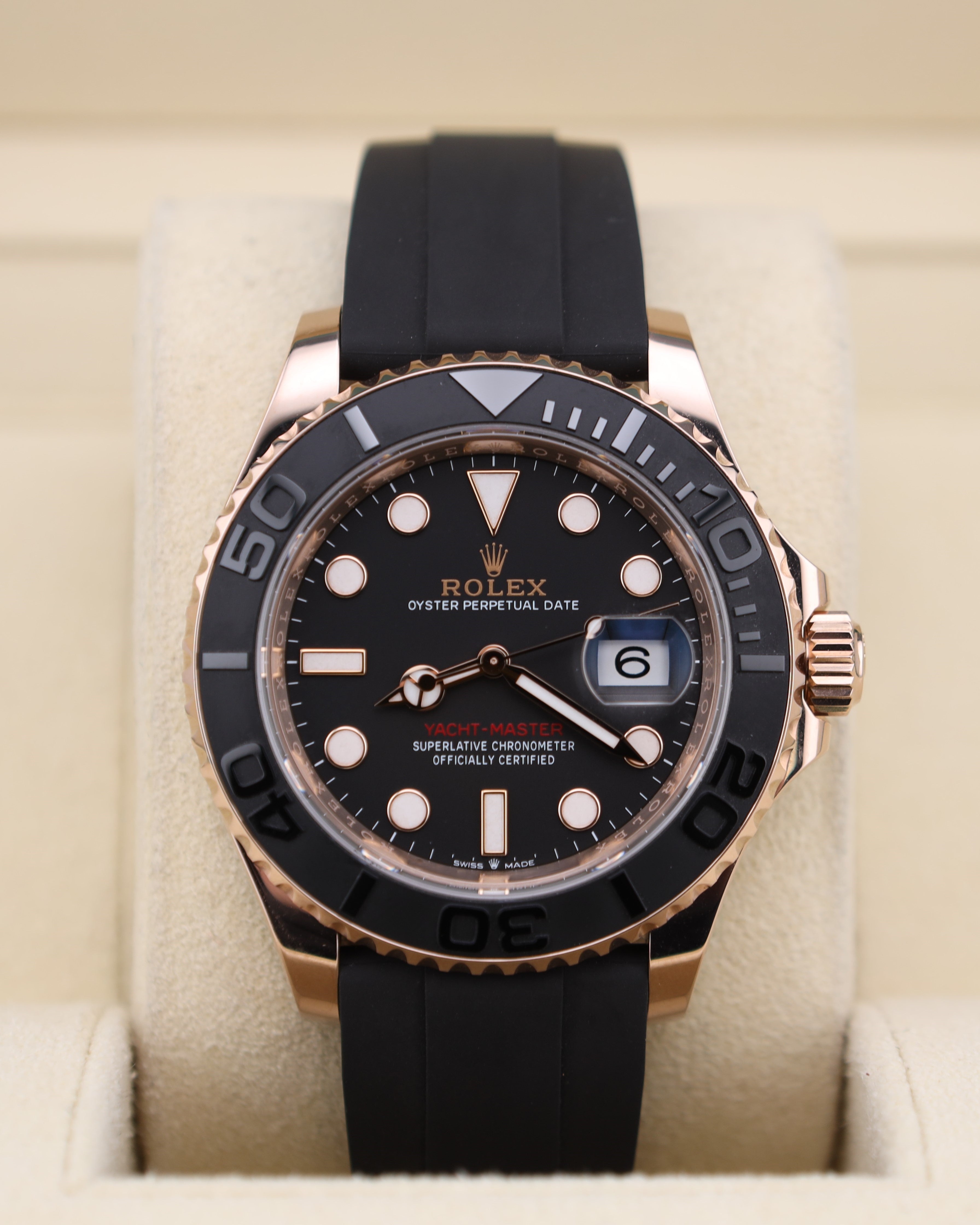 Rolex Yacht-Master 40 Rose Gold 126655 Oysterflex