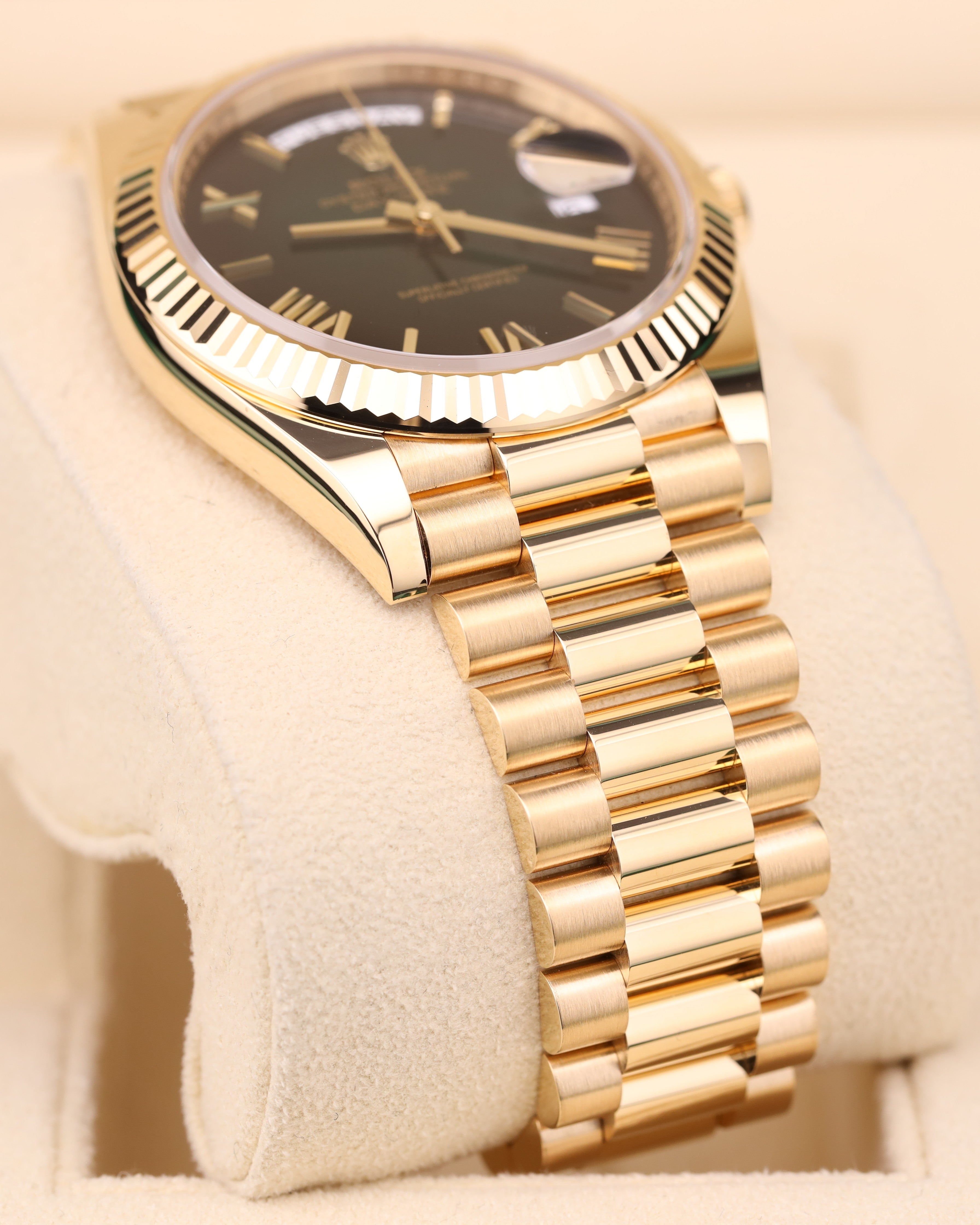 Rolex Day-Date 40 Green Ombre President Yellow Gold 228238 - 2025